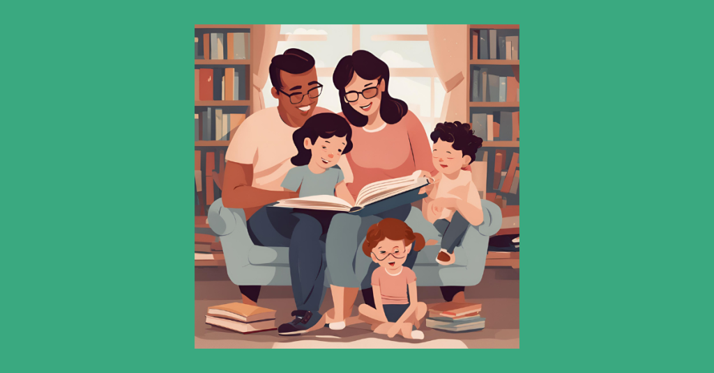 Image of Parents Reading with Children - Technology Books for Children